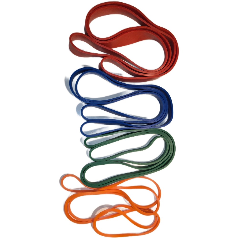 Set of 4 Heavy Duty Resistance Loop Bands with Door Anchor for Home Gym Fitness